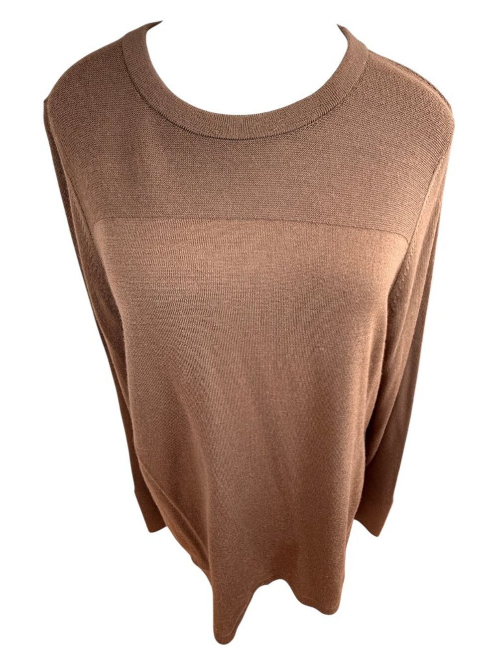 J. Jill Sweater Merino Wool Crew Neck Light Brown Wherever Tall (L)